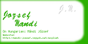 jozsef mandi business card