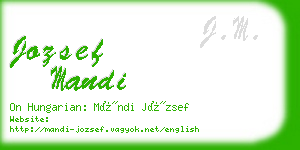 jozsef mandi business card